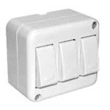 INTERRUPTOR TRIPLE 9/32 S/P - BLANCO MEC