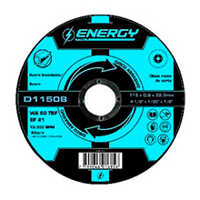 DISCO CORTE 4 1/2* X 0,8mm METAL D11508 - ENERGY PACK 10 UNIDADES