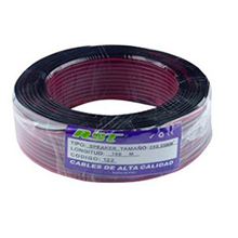 CABLE PARLANTE 2X24 ROJO - NEGRO - ROLLO 100 MTS