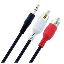 CABLE RCA 2X1 PLUG STEREO 1,5 MTS