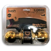 CERRADURA SIMPLE PASO BRONCE PULIDO BASH