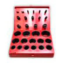 CAJA ORING 419 PCS MILIMETRICO - CAJA METAL ROJO