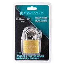 CANDADO BRONCE 38 MM  ENERGY