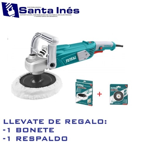 PULIDORA 1400W ANGULAR - TOTAL + REGALO 1 BONETE 1 RESPALDO