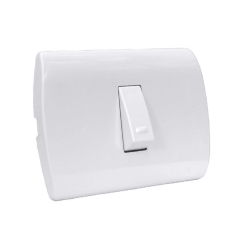 INTERRUPTOR SIMPLE 9/12 - S/P - BLANCO - MEC