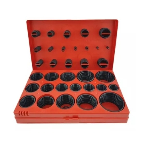 CAJA ORING 419 PCS MILIMETRICO - CAJA METAL ROJO