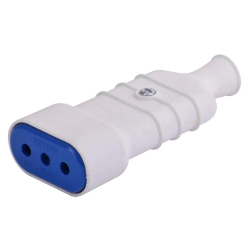 HEMBRA GEWISS 10A  250V 2P + T - BLANCO